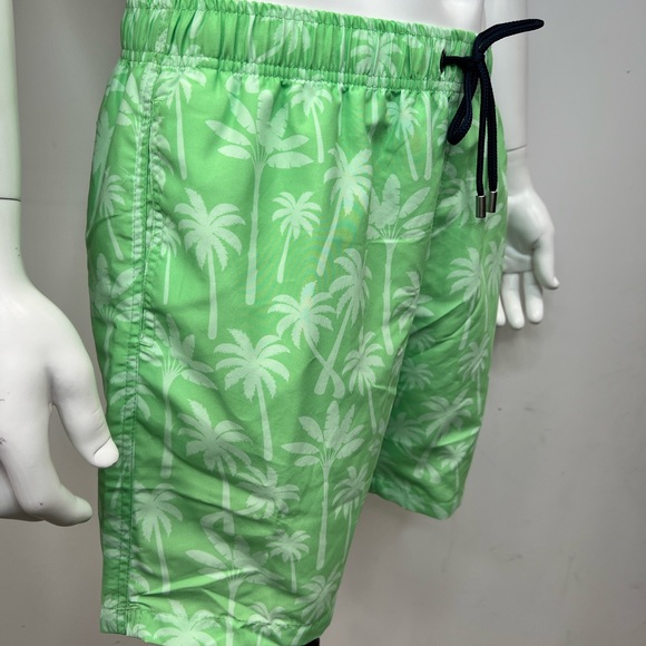 FRANKS XL“SAGE”(LIGHT GREEN)COLOR SWIMMING TRUNKS,W/MESH SUPPORT,PALM TREE PRINT - Picture 2 of 14